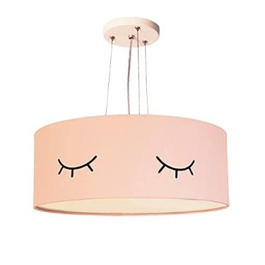 Imagem de Lustre Pendente Infantil Olhinho Cúpula 40x15 2E27 Cor: Rosa bebê