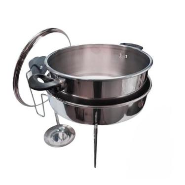 Imagem de Kit 2 Panela Rechaud Richounds Banho Maria Buffet Festas 5 Litros