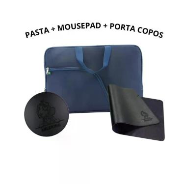 Imagem de Kit Pasta Case Capa Cinza 14.1/15.6/17.3 Polegadas + MousePad 25x20 Co