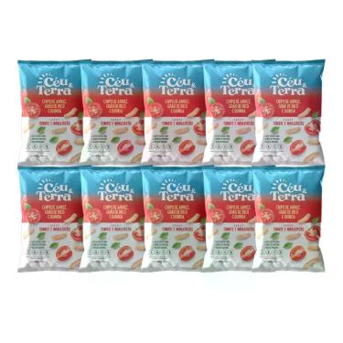 Imagem de Kit Chips De Arroz Tomate E Manjericão Sem Glúten - Céu & Terra 10 Uni