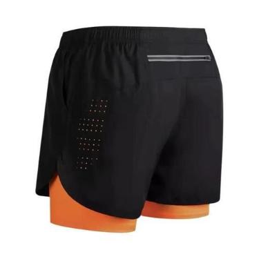 Imagem de Shorts De Ginástica Masculinos 2 Em 1 De Secagem Rápida Para Corrida E