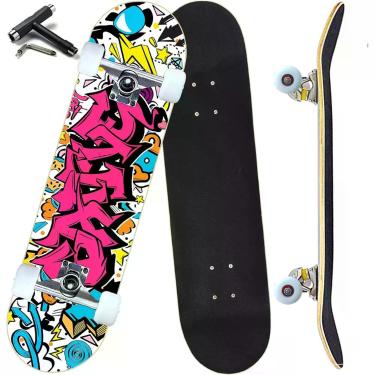 Imagem de Skateboard Anyfun 79 cm 7 camadas de maple com deck double kick