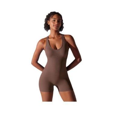 Imagem de Macacão Fitness Feminino Sexy - Conjunto Yoga para Ginástica e Treino,
