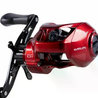 Imagem de Carretilha para Pesca Luke Red 5r 5 Rolamentos Freio Magnético Vermelho Maruri Fishing 200g