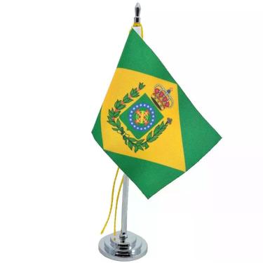 Imagem de Bandeira De Mesa Brasil Império Até 1822 15cm Alt. Mastro