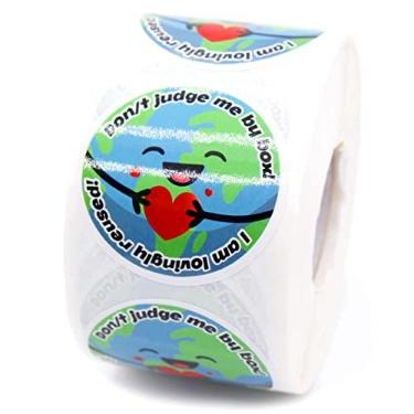 Imagem de Adesivos fofos para pequenas empresas, engraçados Don't Judge Me by Box adesivos para pequenas empresas, caixa reutilizada, etiqueta de reciclagem, adesivos de embalagem, adesivos de envio de envelopes de correio, 500 peças