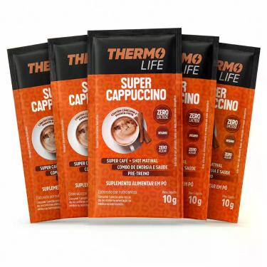 Imagem de Super Cappuccino Thermo Life Kit 5 Sachês 10g Super Café Termogênico