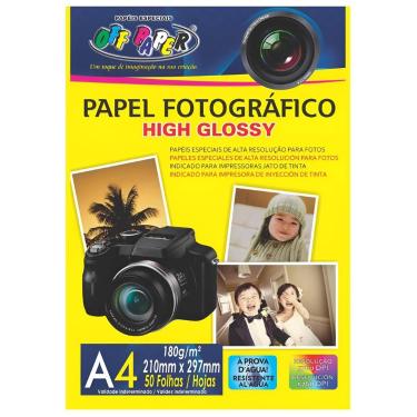 Imagem de Papel Fotográfico High Glossy 180g A4 Com 50 Folhas Off Paper