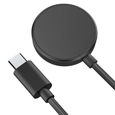 Imagem de Carregador USB C Galaxy Watch compatível com Samsung Galaxy Watch 5 Pro/5/4/4 Classic/3/Active 2/Active, base de carregamento sem fio portátil de 3,3 pés..