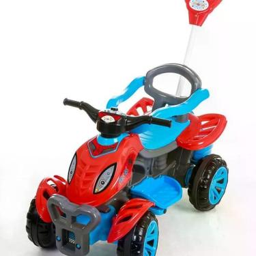 Imagem de Quadriciclo Infantil Spider com Duas Funções Rodas Antiderrapantes Colorido Maral