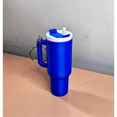 Imagem de Chaveiro de Bolsa Mini Garrafa - Porta Hidratante Labial Cor:Azul Copa