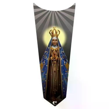 Imagem de Adesivo Gravata Sem Resina Tanque Moto Nossa Senhora Preto Preto
