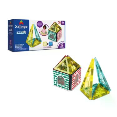 Imagem de Brincando de Engenheiro Magnético 12 Peças Brinquedo Xalingo - 63043
