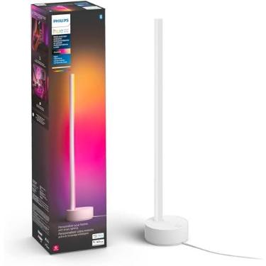 Imagem de Philips Hue Candeeiro de mesa gradiente, compatível com Alexa, Apple Homekit e Google Assistant, compatível com Bluetooth, efeito multicolorido, branco