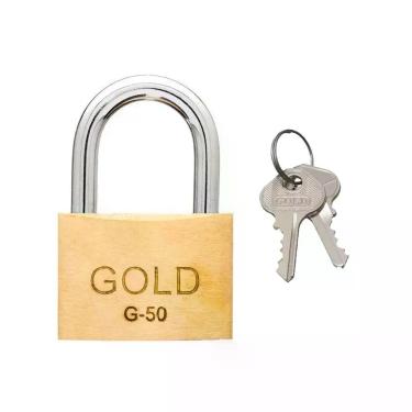 Imagem de Cadeado 50mm Latão Gold Gcc200007