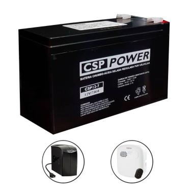 Imagem de Bateria Vrla Para Central De Alarme 12v 7ah* - Csp Power