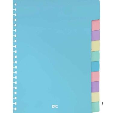 Imagem de Divisorias Coloridas Para Caderno Smart Colegial 17,7x24cm - Dac