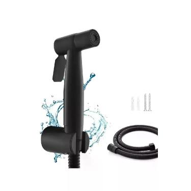 Imagem de Gatilho Pistola Mangueira E Suporte Preto P/ Ducha Higiênica 2022014P 