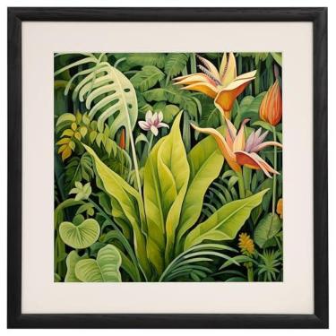 Imagem de Zibrelte Porta-retrato de madeira de carvalho preto, 45,7 x 45,7 cm, fosco para fotos, pôsteres ou impressões de 35,5 x 35,5 cm, moldura de pôster grande para montagem na parede