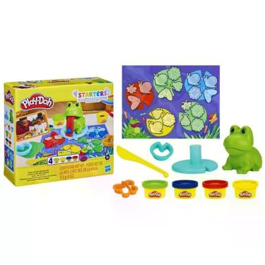 Imagem de Massa de Modelar Play-doh um Dia na Lagoa com 4 Cores e Acessórios Hasbro 112G