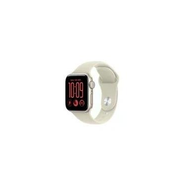 Imagem de Apple Watch SE 3 GPS, Caixa estelar de Alumínio de 40 mm, Pulseira Esportiva Areia, Tamanho P/M - MJKR4AM/A