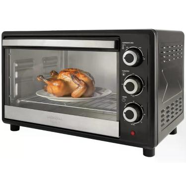 Imagem de Forno Elétrico de Bancada Mondial Multifuncional 42L Preto e Prata Gra