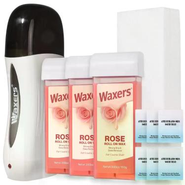 Imagem de Kit de Depilação Roll On Waxers Rose para Remoção de Pelos Grossos