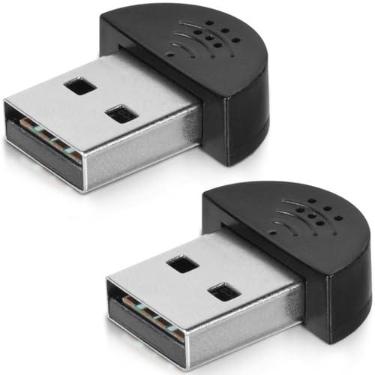 Imagem de KISEER 2 mini microfones USB 2.0, notebook/desktop PC Plug and Play para Skype, MSN, Yahoo Recording, YouTube, Google Voice Search e jogos