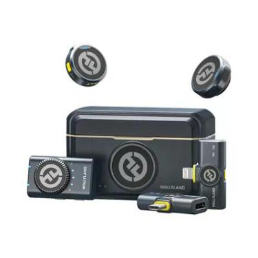 Imagem de Microfone Hollyland Lark M2 Duo, Combo Duplo Para 2 Pessoas, Preto