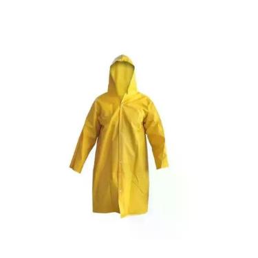 Imagem de Capa de chuva para trabalho reforçada impermeável amarela Tamanho GG -