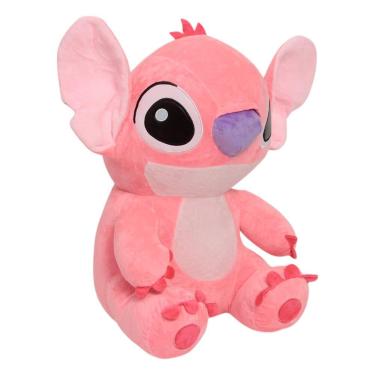 Imagem de Urso Pelúcia Stitch Grande Fofinho Antialérgico Cor Rosa - Toys 2u