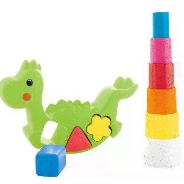 Imagem de Brinquedo de Encaixar Lino Leaning Dino Chicco - 10 Peças