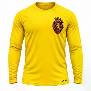 Imagem de Camisa Uv +50 Sport Torcedor Coração Rubro-Negro cor:AmareloTamanho:G2