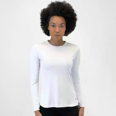 Imagem de Camiseta Lupo Dry Manga Longa Feminina, P, Branco