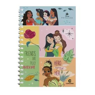 Imagem de Caderno Universitário 1 Matéria Capa Dura 80 Folhas Princesas / Marca 
