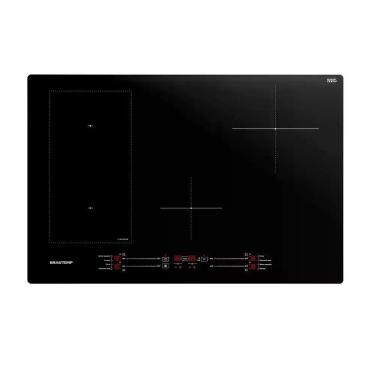 Imagem de Cooktop de Indução Brastemp BDJ77BE 4 Bocas Vitrocerâmico Flexizone Preto 220V