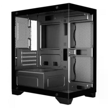 Imagem de Gabinete Gamer K-mex Poseidon Ii Mid Tower Micro Atx Vidro Temperado Usb 3.2 S/ Fan - Preto