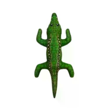 Imagem de Brinquedo Mordedor Pelúcia Super Pet Jacaré com Guizo para Cães e Gato