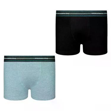 Imagem de Kit 2 Cueca Boxer Box Lupo Infantil Kids Algodão Original, Preto com c