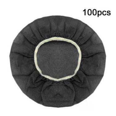 Imagem de 100 PCs Protetor Descartável Fone De Ouvido 6cm Preto Cor:preto