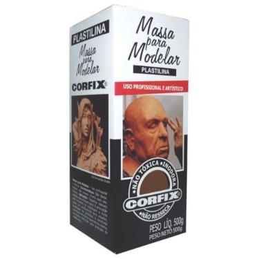 Imagem de Massa Plastilina Para Modelagem Corfix 500g 317 Terra Queimada