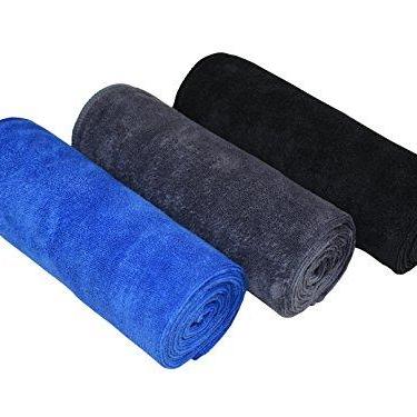 Imagem de MAYOUTH Toalhas de ginástica para homens e mulheres Conjunto de toalhas esportivas de microfibra de secagem rápida e absorventes toalhas de treino para fitness, ioga, golfe, acampamento, pacote com 3