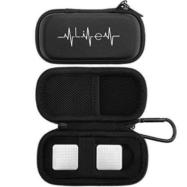 Imagem de YINKE Capa para monitor cardíaco móvel AliveCor Kardia EKG/Wireless 6-Lead EKG, capa protetora bolsa de armazenamento (preto)