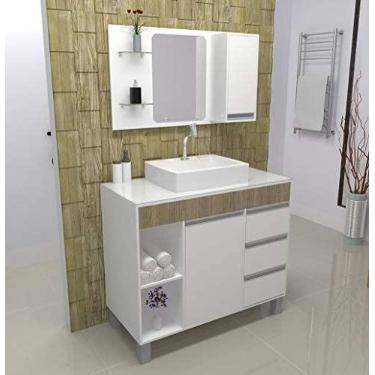 Imagem de Gabinete/Arm�rio Banheiro Fit Supreme 1 Metro Comprimento - CARVALHO