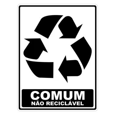 Imagem de Adesivo Lixo Comum Não Reciclavel 01 Unidade 20cm X 15cm Nome Do Desenho Comum
