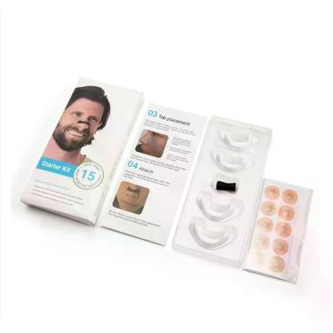 Imagem de Dilatador Nasal OEM Esporte Sono Starter Kit para Melhorar Respiração com Tiras Magnéticas Branco e Preto