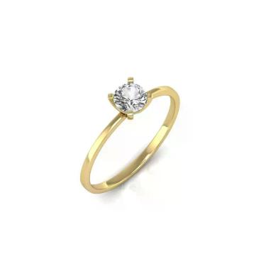 Imagem de Anel Solitário Forever em Ouro Amarelo 18k com Diamante 0,30 ct - Shej