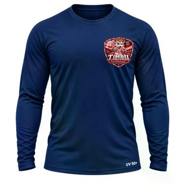 Imagem de Camisa Uv +50 Náutico Torcedor Alvirrubro Timbu Coroado - Genérica, Az