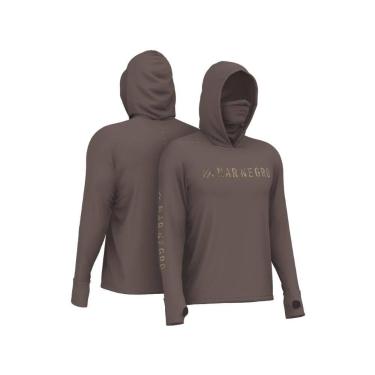 Imagem de Camisa Para Pesca UV X Protect 360 com Capuz Buff Mar Negro -, Castanh