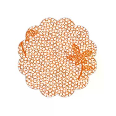 Imagem de Fundo para Docinhos Laranja Rendado - 9cm - Curifest